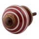 Cherry Striped Small Ceramic Wardrobe Knobs Online